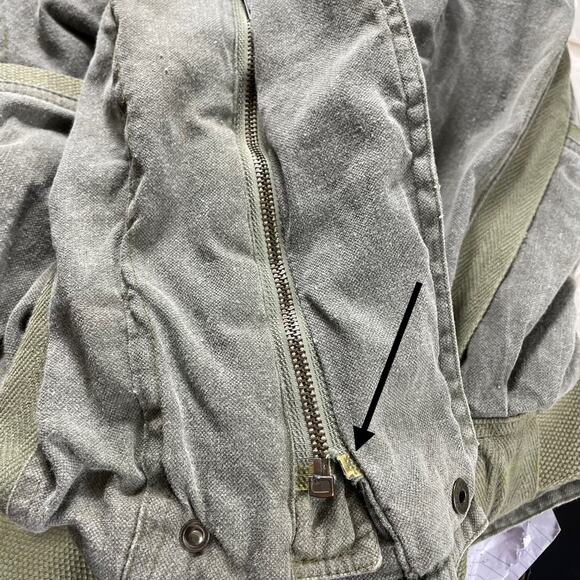 š„VTG Porsha By Winer Distressed Faded Army Military Field Style Bomber Jacket - Picture 15 of 16